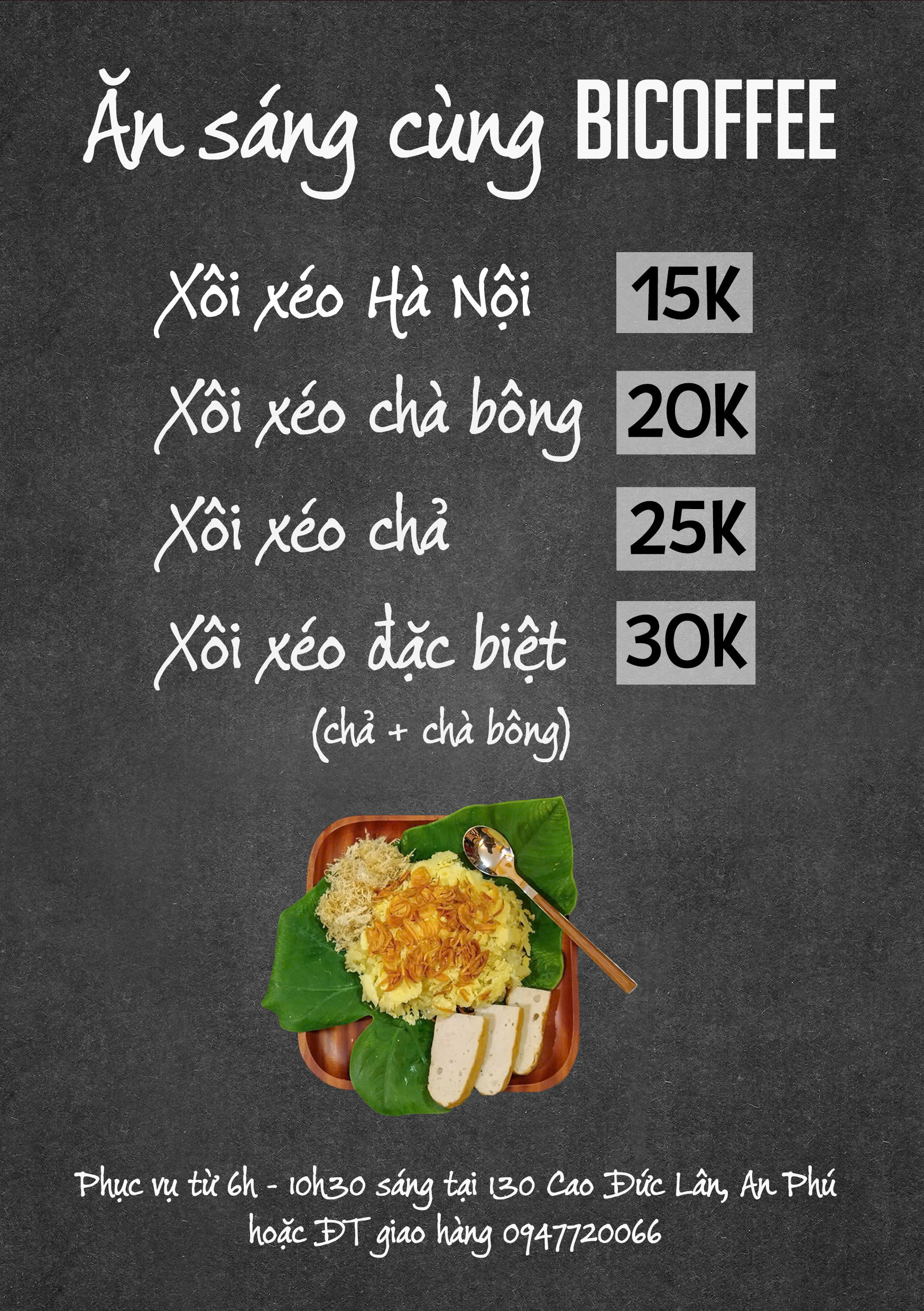 Menu Xôi